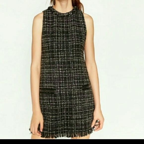 Zara Dresses & Skirts - Zara Basic Tweed Jumper  dress